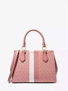 Сумка Marilyn среднего размера в полоску с логотипом Michael Kors, мультиколор
