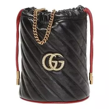 Сумка marmont series handbag mini black Gucci, черный