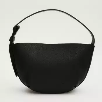 Сумка Massimo Dutti Mini Tumbled Nappa Leather Crossbody, черный