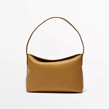 Сумка Massimo Dutti New ‘90s Nappa Leather, масляно-зеленый