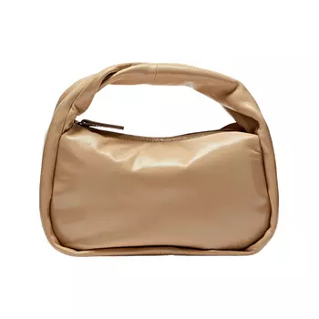 Сумка Massimo Dutti Party Leather Bucket With A Crackled Finish, бежевый