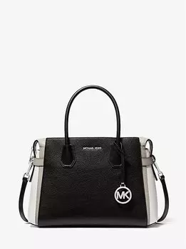 Сумка Mercer среднего размера с цветными блоками и поясом Michael Kors, черный