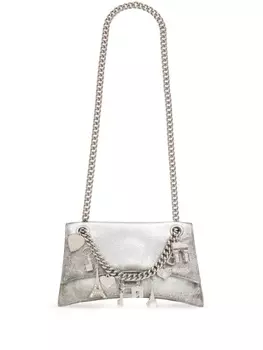 Сумка-мешок Balenciaga Crush, серебристый