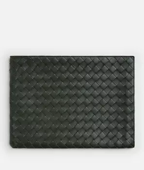 Сумка-мешок Intrecciato с застежкой-молнией на половину длины Bottega Veneta, темно-зеленый
