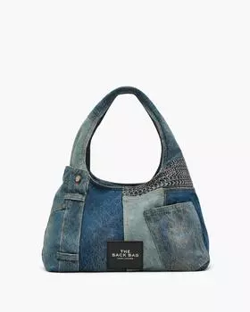 Сумка-мешок из деконструированного денима Marc Jacobs, цвет Indigo Multi