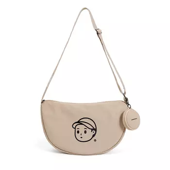 Сумка-мешок из нейлоновой ткани, сумка на плечо, сумка через плечо, средняя, унисекс, многоцветная Finerworld, Sandstone