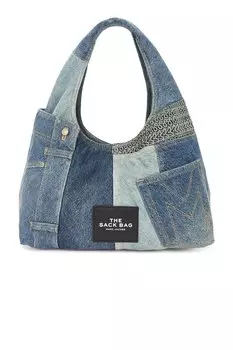 Сумка-мешок из распаренного денима Marc Jacobs, indigo multi