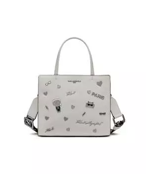 Сумка-мешок MAYBELLE CATE PINS с верхней ручкой KARL LAGERFELD PARIS, белый