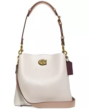 Сумка-мешок Willow из галечной кожи со съемными ремнями COACH