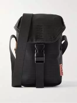 Сумка-мессенджер Adyen Post из рипстопа с замшевой отделкой ACNE STUDIOS, черный