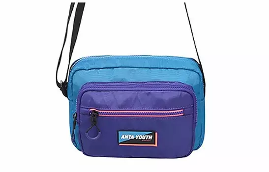 Сумка-мессенджер Anta Nylon Small Square Bag, сумка через плечо, унисекс, сине-фиолетовая