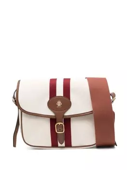 Сумка-мессенджер Bally с двумя полосками и клапаном, серый