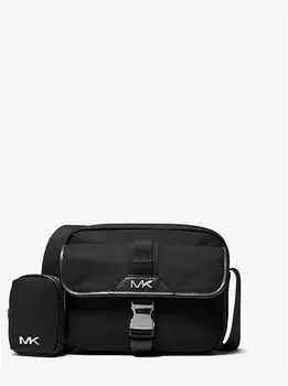 Сумка-мессенджер Brooklyn Recycled Nylon Utility Crossbody Michael Kors, черный