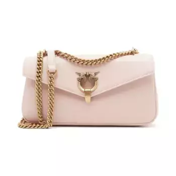Сумка-Мессенджер Cupido Baguette из мягкой телячьей кожи Pinko, розовый