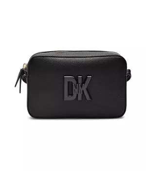Сумка-мессенджер Dkny кожаная, черный