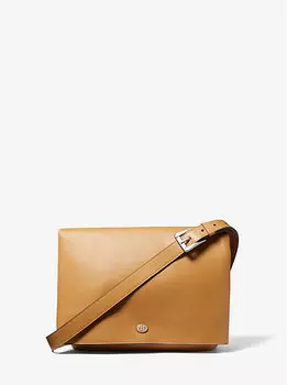 Сумка-мессенджер Gloria Medium из кожи Michael Kors, коричневый