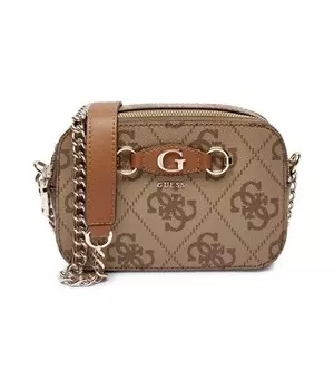 Сумка-мессенджер Guess Izzy на молнии, коричневый