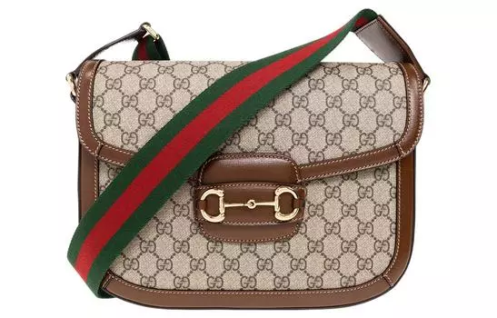 Сумка-мессенджер Horsebit 1955 из холста с кожей, сумка через плечо, мужская GUCCI
