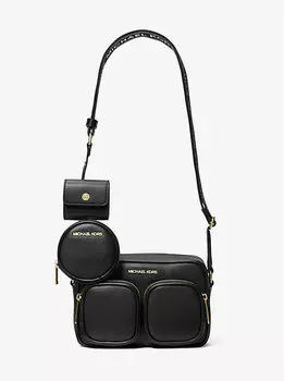 Сумка-Мессенджер из кожи Jet set travel среднего размера Michael Kors, черный