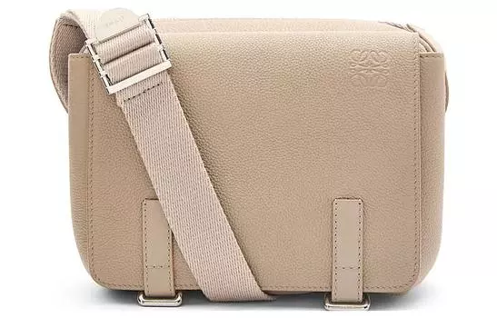 Сумка-мессенджер из мягкой коровьей кожи, сумка через плечо, очень маленькая мужская песочного цвета LOEWE