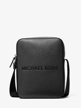 Сумка-Мессенджер из шагреневой кожи с тисненым логотипом Cooper Michael Kors, черный
