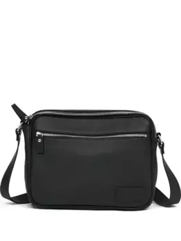 Сумка-мессенджер из текстурированной кожи MM6 Maison Margiela, черный