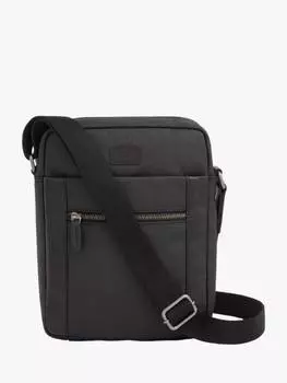 Сумка-мессенджер из вощеного холста и кожи grantham OSPREY LONDON, черный