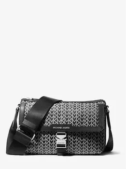 Сумка-Мессенджер из жаккарда с логотипом Eli mk2000 Michael Kors, черный