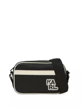 Сумка-мессенджер K/athleisure с контрастной вставкой KARL LAGERFELD, черный