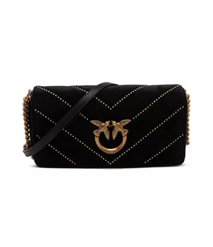 Сумка-мессенджер Pinko LOVE CLICK BAGUETTE MINI VELLU, черный