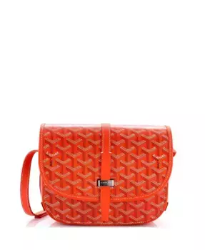 Сумка-мессенджер PM Belvedere II из лакированного холста Pre-Owned Goyard, оранжевый