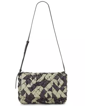 Сумка-мессенджер Rumple Intreccio 3.0 Traffic Tape Bottega Veneta, цвет Travertine & Fondant