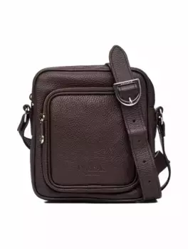 Сумка-мессенджер с логотипом Doucal's, коричневый