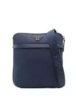 Сумка-мессенджер с логотипом EMPORIO ARMANI, синий