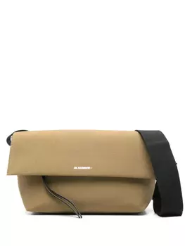 Сумка-мессенджер с логотипом Jil Sander, зеленый