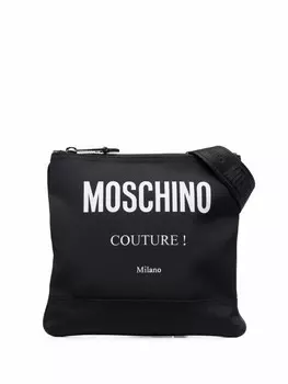 Сумка-мессенджер с логотипом Moschino, черный