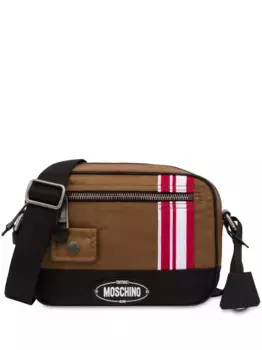Сумка-мессенджер с логотипом Moschino, коричневый