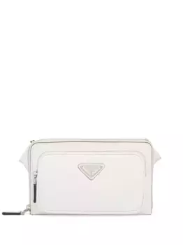 Сумка-мессенджер с логотипом Prada, белый