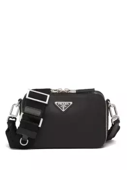 Сумка-мессенджер с логотипом Prada, черный