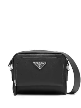 Сумка-мессенджер с логотипом Prada, черный