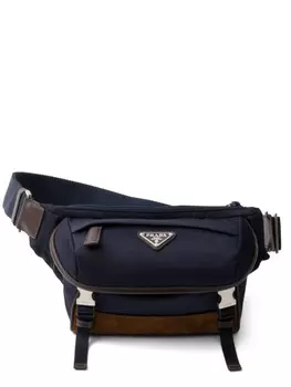 Сумка-мессенджер с логотипом Prada, синий