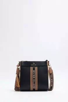 Сумка-Мессенджер с лямкой спереди River Island, черный