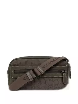 Сумка-мессенджер с монограммой Coach, зеленый