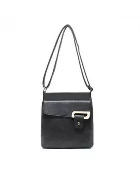 Сумка-мессенджер с пряжкой/сумка через плечо JFY, серый