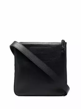 Сумка-мессенджер с тисненым логотипом EMPORIO ARMANI, черный