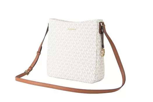 Сумка-мессенджер Signature Jet Set Large Signature Messenger Crossbody (цвет ванильный/коричневый) Michael Kors
