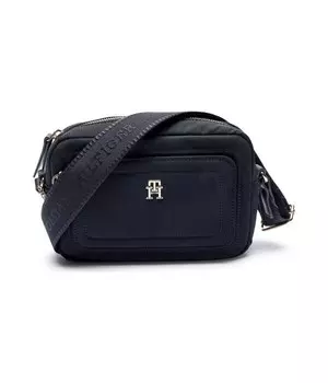 Сумка-мессенджер женская Tommy Hilfiger текстильная с монограммой, синий