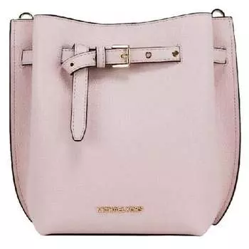 Сумка Michael Kors Emilia Small Powder Blush Pebble Leather, розовый