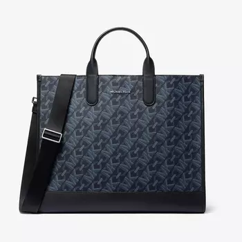 Сумка Michael Kors Hudson Empire Signature Logo, синий