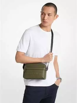 Сумка Michael Kors Hudson Pebbled Leather Utility Crossbody, оливковый